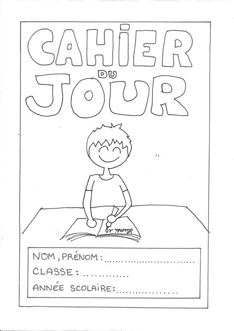 pages de garde cahier du jour ce1|page de garde 2 pages.